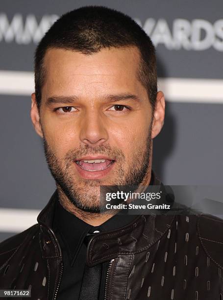 Ricky Martin arrives at the 52nd Annual GRAMMY Awards held at Staples Center on January 31, 2010 in Los Angeles, California. At Staples Center on...