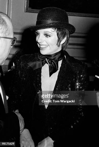 Liza Minelli at Versailles Palace Ball on November 8, 1973 in Versailles, France.