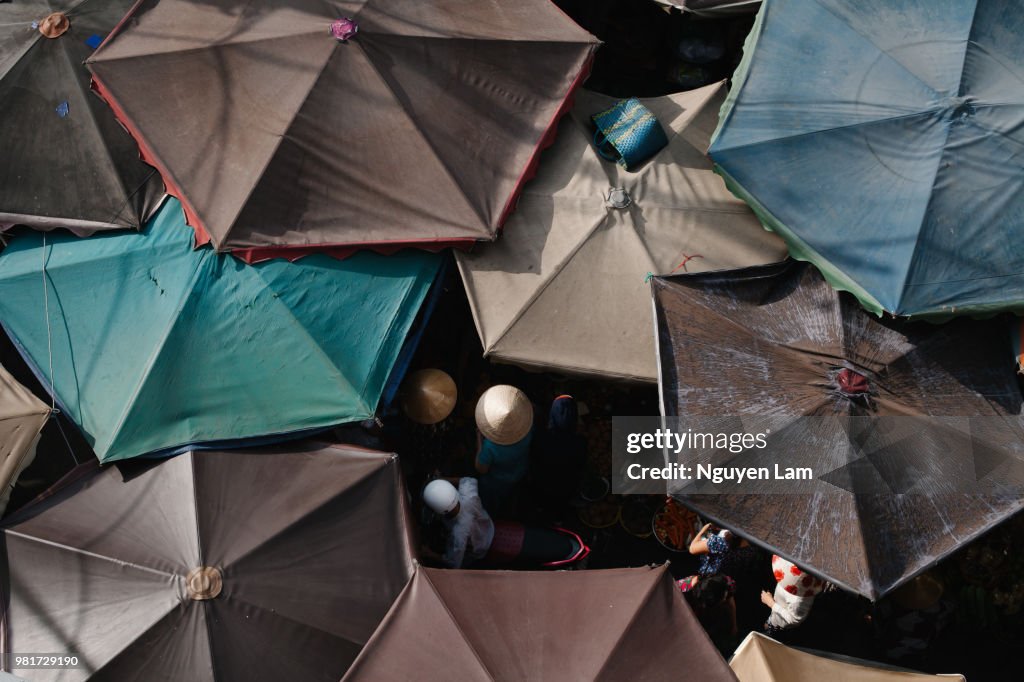 Market umbrellas
