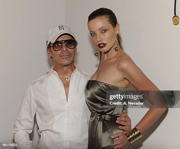 Fashion designer Lloyd Klein and a model attend BOXeight Fashion: Refocus - Day 2 at BOXeight Studios on March 20, 2010 in Los Angeles, California.