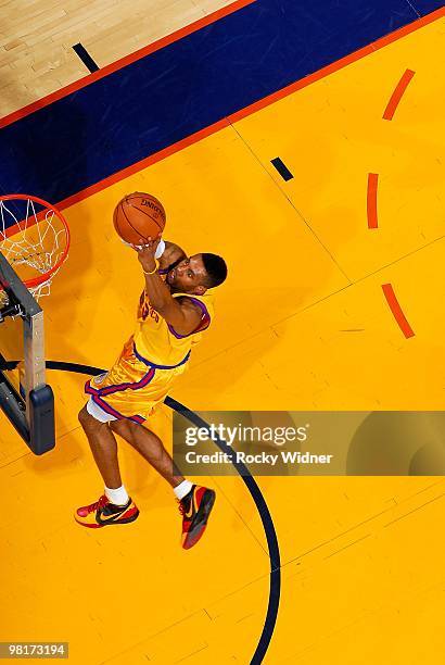 Watson of the Golden State Warriors goes to the basket during the game against the Los Angeles Clippers on February 10, 2009 at Oracle Arena in...