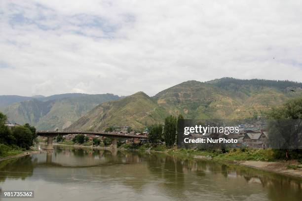 Landscapes of Baramulla city, Jammu &amp; Kashmir, India, on 20 June 2018.