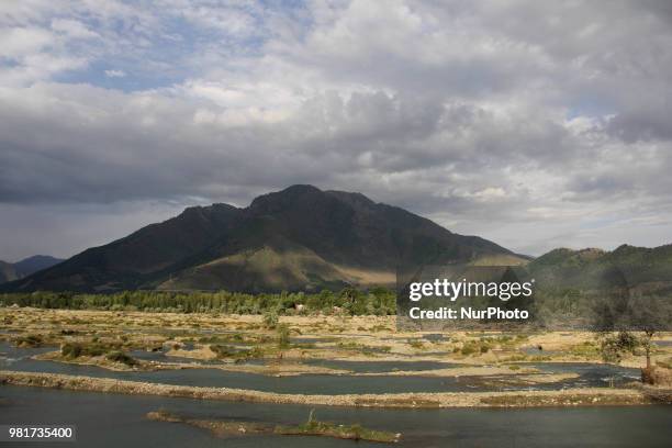 Landscapes of Ganderbal District, Jammu &amp; Kashmir, India, on 20 June 2018.