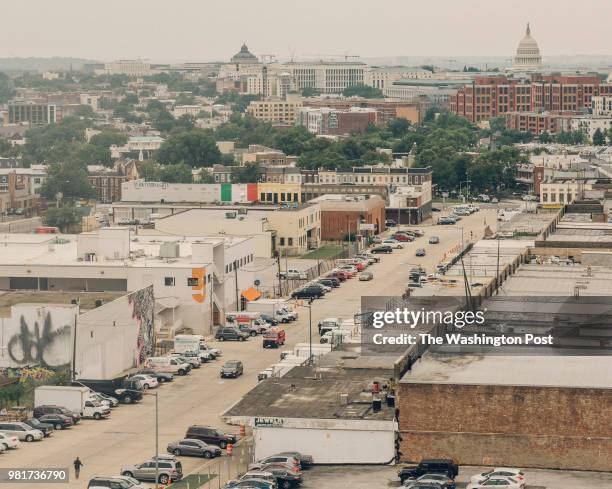 Union Market area seen from the roof of the Homewood Suites in Northeast Washington, DC Monday August 14, 2017. EB5 Capital uses money from of...