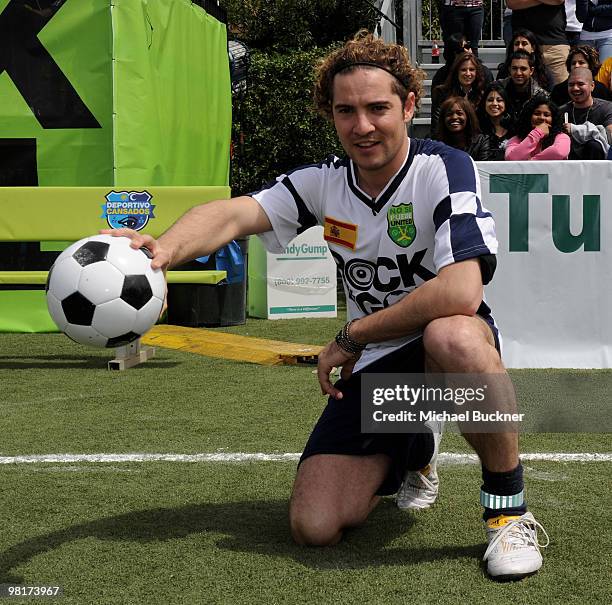 Singer David Bisbal attends MTV Tr3s's "Rock N' Gol" World Cup Kick-Off at the Home Depot Center on March 31, 2010 in Carson, California.
