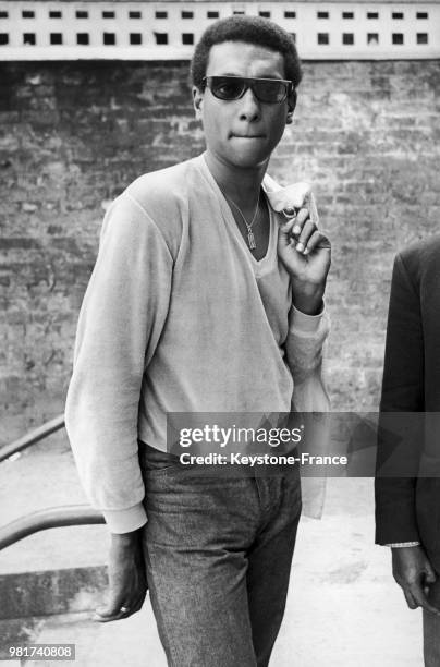 Le leader noir américain Stokely Carmichael à Londres en Angleterre au Royaume-Uni, le 21 juillet 1967.