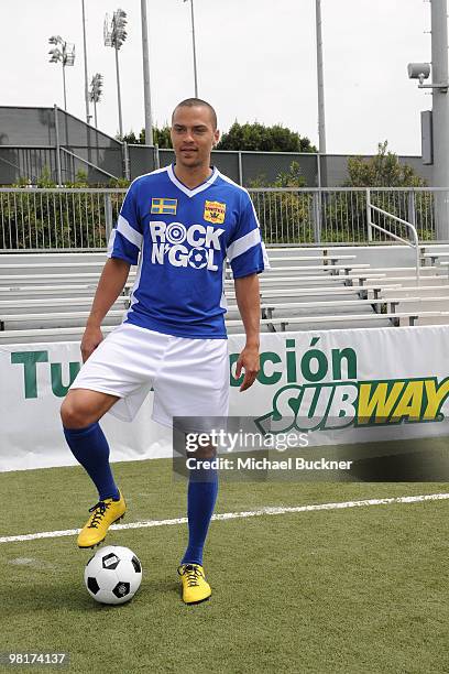 Actor Jesse Williams attends MTV Tr3s's "Rock N' Gol" World Cup Kick-Off at the Home Depot Center on March 31, 2010 in Carson, California.