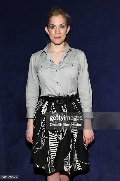 Actress Anna Chlumsky attends the Barefoot Theatre Company's 70/70 Project honoring playwright Israel Horovitz at the Bleeker Street Theatre on March...