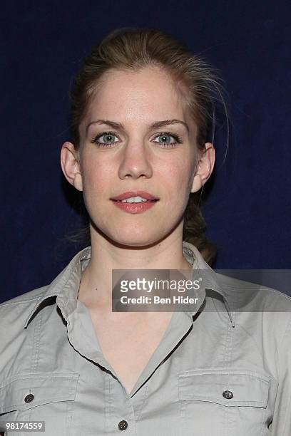 Actress Anna Chumsky attends the Barefoot Theatre Company's 70/70 Project honoring playwright Israel Horovitz at the Bleeker Street Theatre on March...