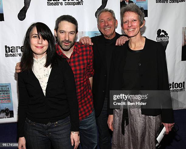 Kathleen Hanna, musician Adam Horovitz, playwright Israel Horovitz and wife Gillian Horovitz attend the Barefoot Theatre Company's 70/70 Project...