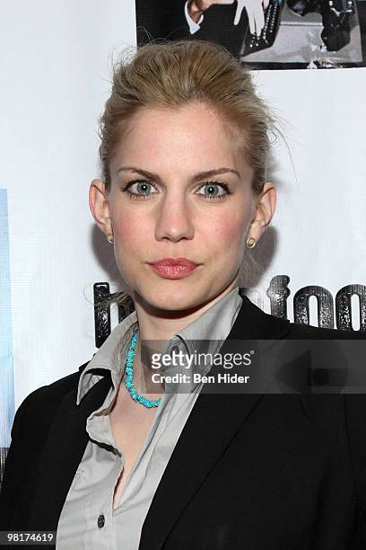 Actress Anna Chlumsky attends the Barefoot Theatre Company's 70/70 Project honoring playwright Israel Horovitz at the Bleeker Street Theatre on March...