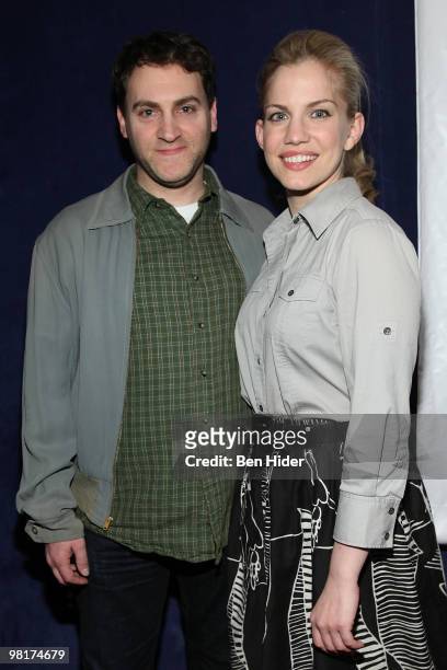 Actor Michael Stuhlbarg and actress Anna Chlumsky attends the Barefoot Theatre Company's 70/70 Project honoring playwright Israel Horovitz at the...