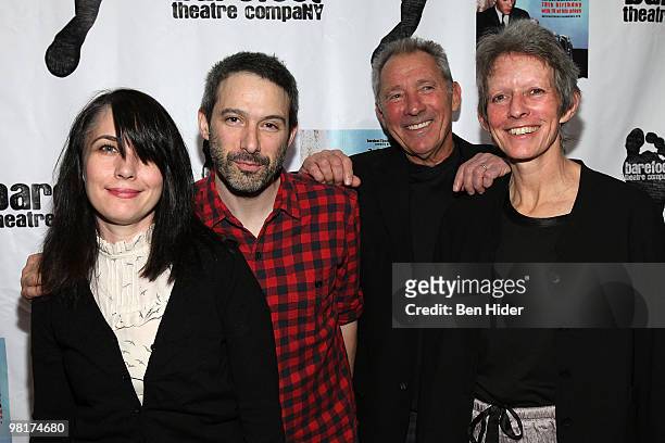Kathleen Hanna, musician Adam Horovitz, playwright Israel Horovitz and wife Gillian Horovitz attend the Barefoot Theatre Company's 70/70 Project...
