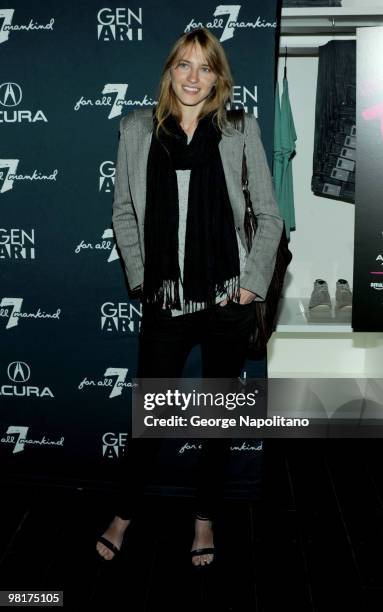 Supermodel Sara Ziff attends the Gen Art Film Festival Presented by Acura's 15th Anniversary launch party at 7 For All Mankind on March 31, 2010 in...