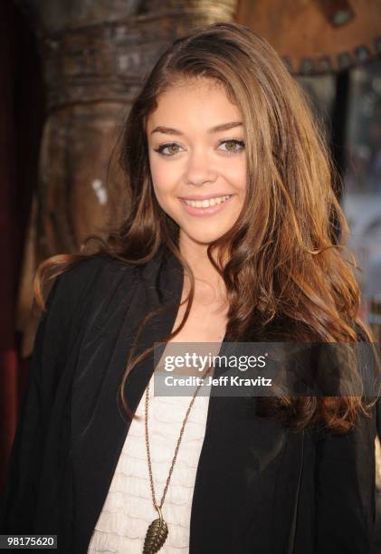 Actress Sarah Hyland arrives to the premiere "Clash Of The Titans" held at Grauman's Chinese Theatre on March 31, 2010 in Los Angeles, California..