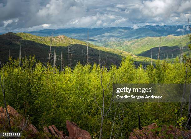 flying over the mountains 3 - andreev stock pictures, royalty-free photos & images