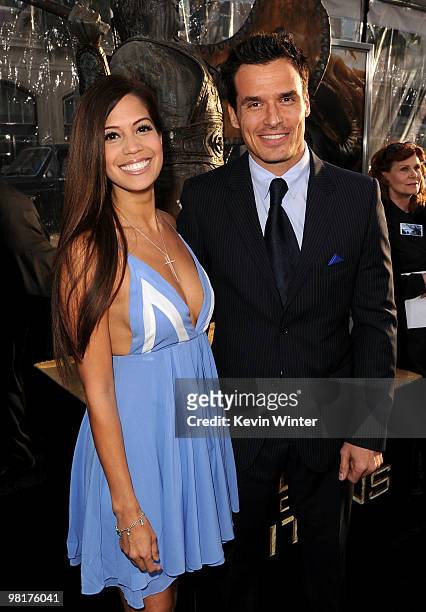 Cheryl Moana Marie and actor Antonio Sabato Jr. Arrives to the premiere of Warner Bros. "Clash Of The Titans" held at Grauman's Chinese Theatre on...
