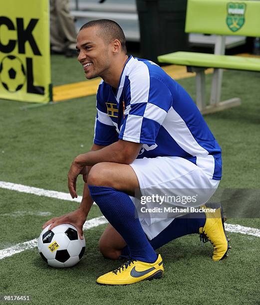 Actor Jesse Williams attends MTV Tr3s's "Rock N' Gol" World Cup Kick-Off at the Home Depot Center on March 31, 2010 in Carson, California.