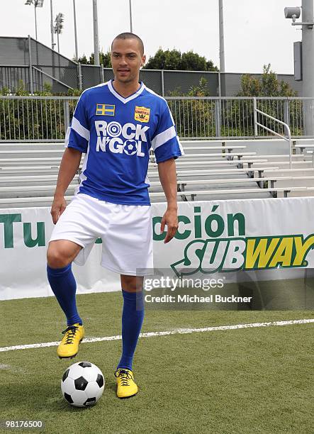 Actor Jesse Williams attends MTV Tr3s's "Rock N' Gol" World Cup Kick-Off at the Home Depot Center on March 31, 2010 in Carson, California.