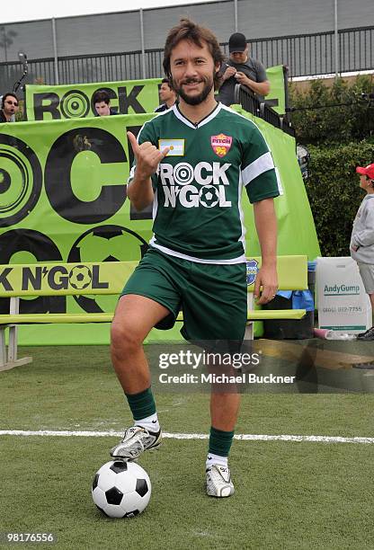 Actor Diego Torres attends MTV Tr3s's "Rock N' Gol" World Cup Kick-Off at the Home Depot Center on March 31, 2010 in Carson, California.