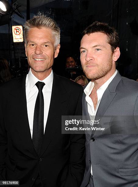 Actors Harry Hamlin and Sam Worthington arrive to the premiere of Warner Bros. "Clash Of The Titans" held at Grauman's Chinese Theatre on March 31,...