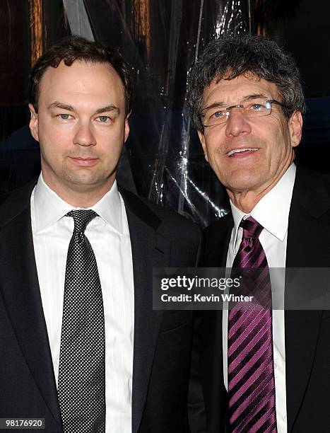 Executive producer Thomas Tull and President and COO of Warner Bros. Entertainment Inc. Alan Horn arrive to the premiere of Warner Bros. "Clash Of...