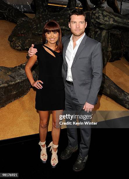 Actor Sam Worthington and Natalie Mark arrive to the premiere of Warner Bros. "Clash Of The Titans" held at Grauman's Chinese Theatre on March 31,...