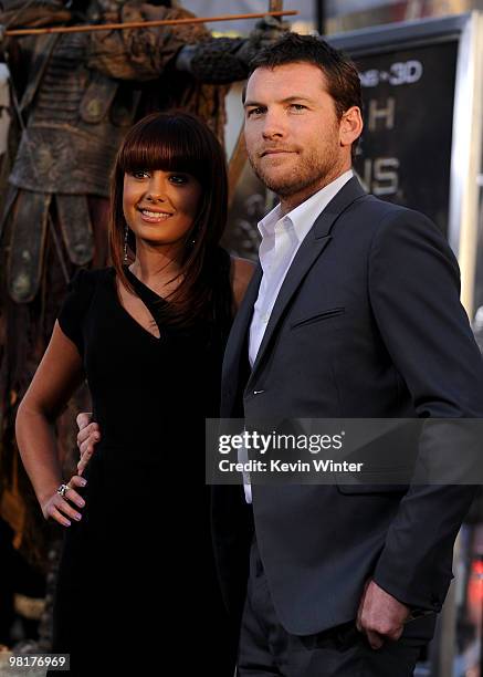 Actor Sam Worthington and Natalie Mark arrive to the premiere of Warner Bros. "Clash Of The Titans" held at Grauman's Chinese Theatre on March 31,...