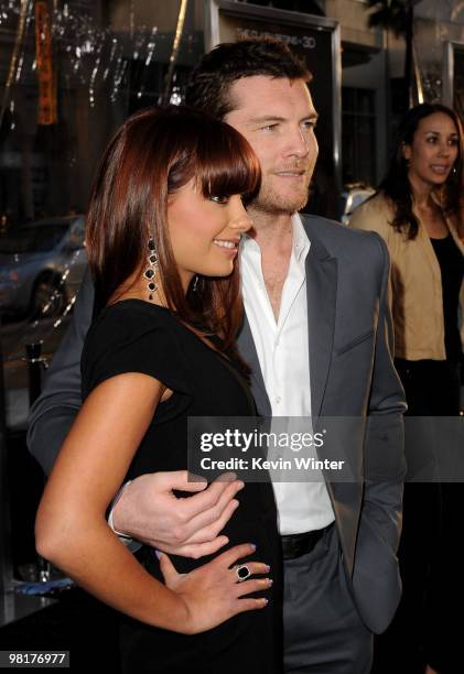 Actor Sam Worthington and Natalie Mark arrive to the premiere of Warner Bros. "Clash Of The Titans" held at Grauman's Chinese Theatre on March 31,...