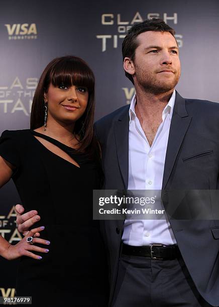 Actor Sam Worthington and Natalie Mark arrive to the premiere of Warner Bros. "Clash Of The Titans" held at Grauman's Chinese Theatre on March 31,...