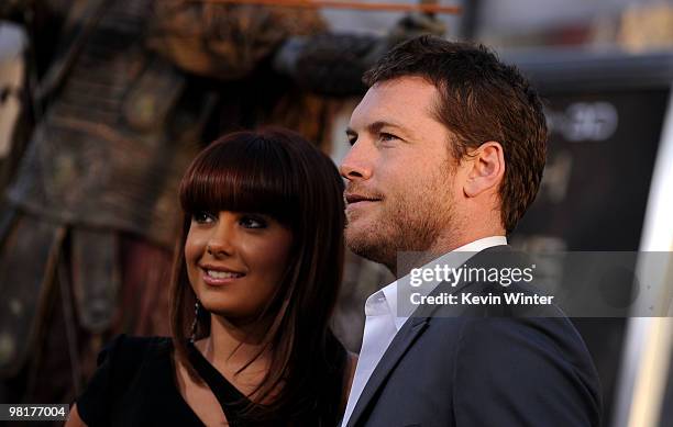 Actor Sam Worthington and Natalie Mark arrive to the premiere of Warner Bros. "Clash Of The Titans" held at Grauman's Chinese Theatre on March 31,...