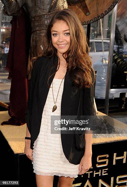 Actress Sarah Hyland arrives to the premiere "Clash Of The Titans" held at Grauman's Chinese Theatre on March 31, 2010 in Los Angeles, California..
