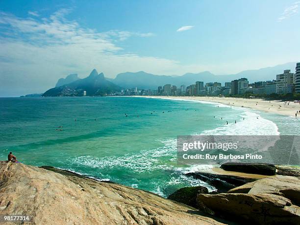 arpoador, ipanema e leblon - arpoador beach stock pictures, royalty-free photos & images