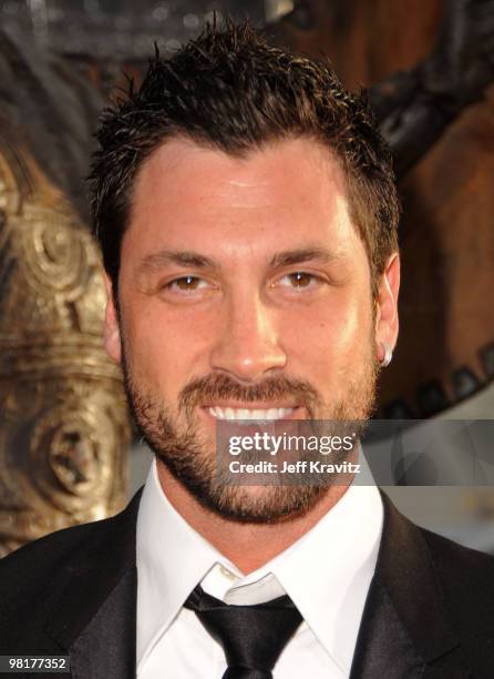 Dancer Maksim Chmerkovskiy arrives to the premiere "Clash Of The Titans" held at Grauman's Chinese Theatre on March 31, 2010 in Los Angeles,...