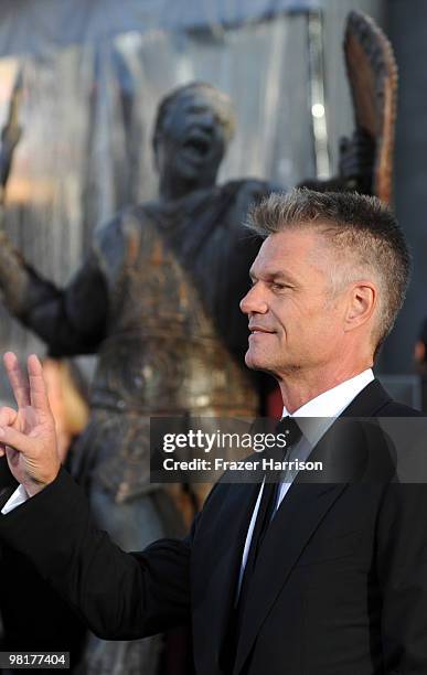 Actor Harry Hamlin arrives at the premiere of Warner Bros. 'Clash Of The Titans' held at Grauman's Chinese Theatre on March 31, 2010 in Los Angeles,...