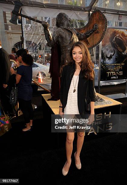 Actress Sarah Hyland arrives to the premiere "Clash Of The Titans" held at Grauman's Chinese Theatre on March 31, 2010 in Los Angeles, California..