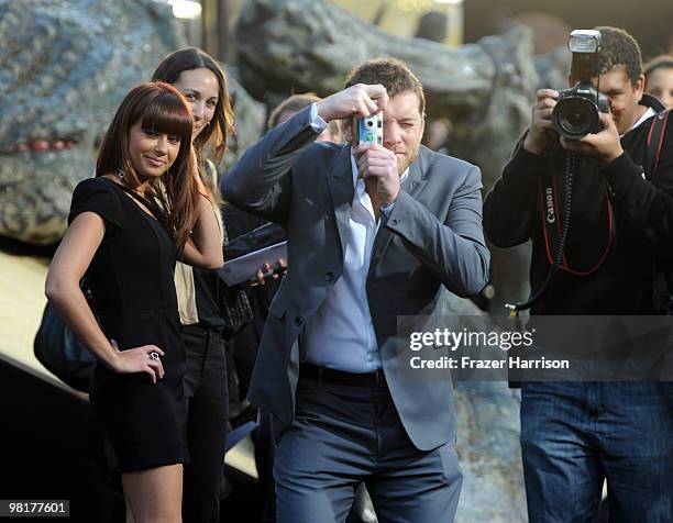 Actor Sam worthington and Natalie Mark arrives at the premiere of Warner Bros. 'Clash Of The Titans' held at Grauman's Chinese Theatre on March 31,...