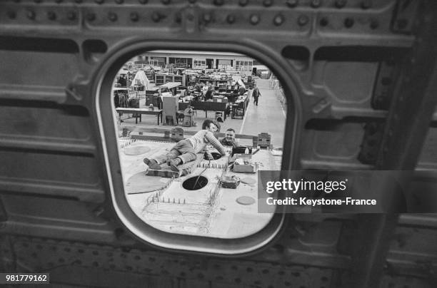 Construction du prototype 2 du Concorde à Filton, en 1967, Royaume-Uni.