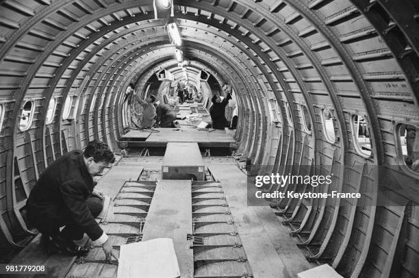 Construction du prototype 2 du Concorde à Filton, en 1967, Royaume-Uni.