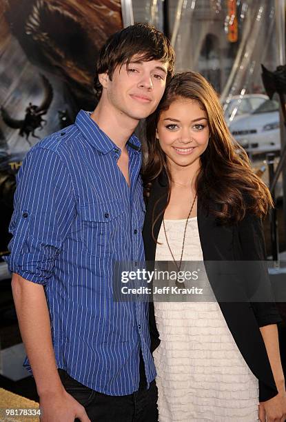 Actor Matt Prokop and Actress Sarah Hyland arrive to the premiere "Clash Of The Titans" held at Grauman's Chinese Theatre on March 31, 2010 in Los...