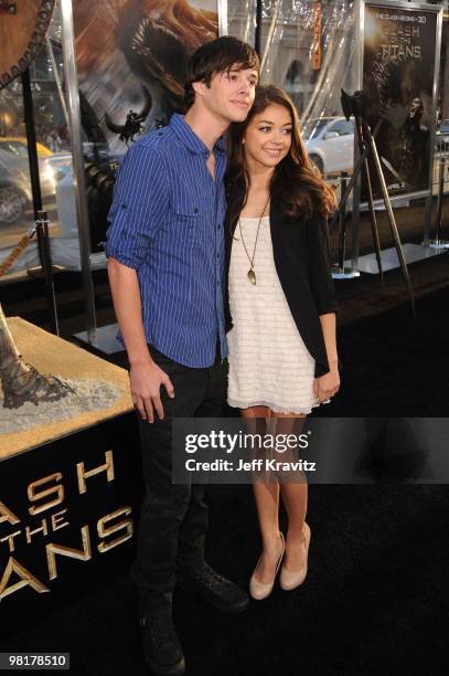 Actor Matt Prokop and Actress Sarah Hyland arrive to the premiere "Clash Of The Titans" held at Grauman's Chinese Theatre on March 31, 2010 in Los...