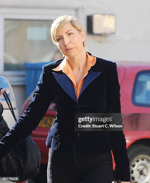 Heather Mills attends an employment tribunal at Ashford Employment Tribunal Centre on April 1, 2010 in Ashford, Kent.