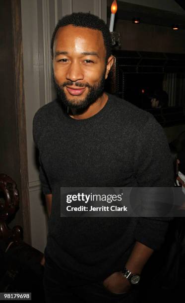 Singer John Legend attends DJ Kiss' birthday party at RdV Lounge on March 31, 2010 in New York City.