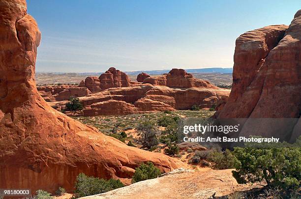 utah desert landscape - amit basu stockfoto's en -beelden