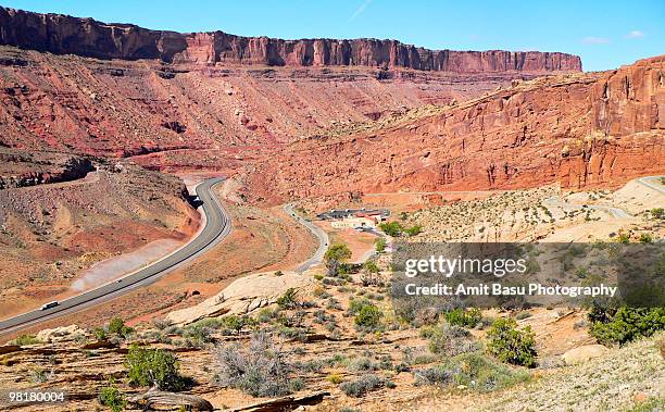 moab, utah : the entry into wild west - amit basu stockfoto's en -beelden