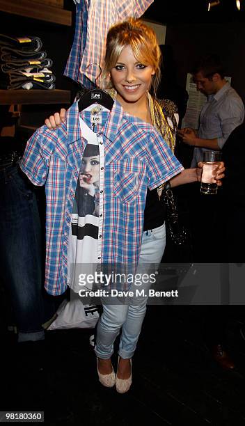 Mollie King from The Saturdays at the Lee Jeans Shop in Carnaby St on March 31, 2010 in London, England.