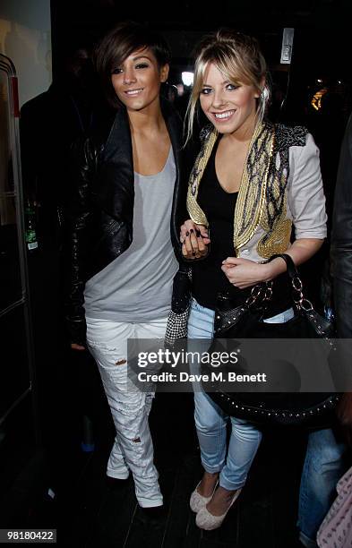 Frankie Sandford and Mollie King from The Saturdays at the Lee Jeans Shop in Carnaby St on March 31, 2010 in London, England.