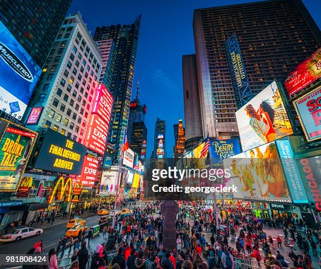 21,385 Time Square At Night Stock Photos, High-Res Pictures, and