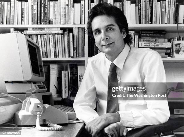 Charles Krauthammer, columnist for The Washington Post via Getty Images on March 16, 1985 in Washington, DC.