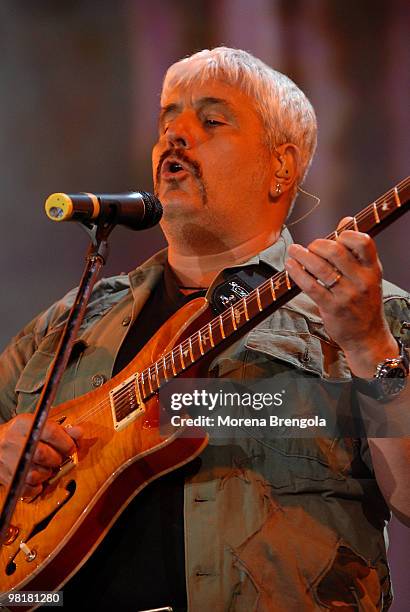 Pino Daniele appears on the "Festivalbar 2007" tv show on June 16, 2007 in Milan, Italy.